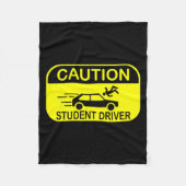Caution Student Driver Funny  Fleece Deken (Voorkant)