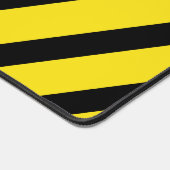 CAUTION Yellow and Black Striped Bureaumat (Hoek)