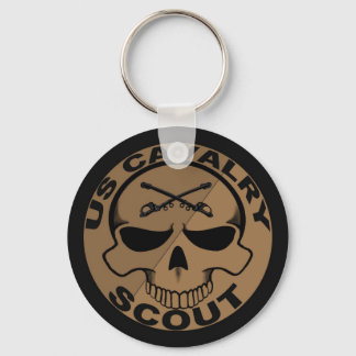 Cav Scout Skull Black and Gold Sleutelhanger