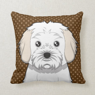 Cavachon Dog Cartoon Paws Kussen