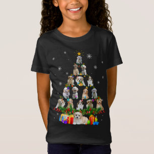 Cavachon Dog-kerstboomverlichting Funny Dog-mas T-shirt