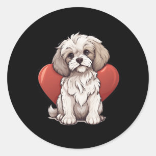 Cavachon eigenaar Moeder Vader Cadeau Cavachon Hon Ronde Sticker