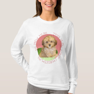 Cavachon Puppy Eerste Kerstmis T-shirt