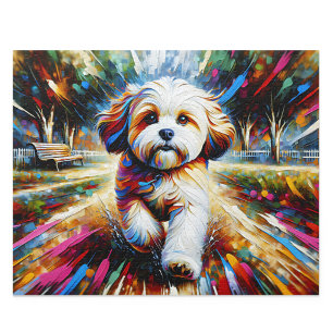 Cavachon Puzzle : Cavalier Bichon Sable et Blanc