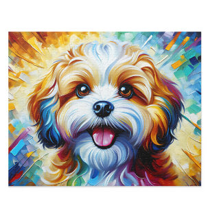 Cavachon Puzzle : Cavalier Bichon Sable et Blanc