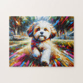 Cavachon Puzzle : Cavalier Bichon Sable et Blanc (Horizontal)