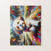 Cavachon Puzzle : Cavalier Bichon Sable et Blanc (Vertical)
