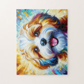 Cavachon Puzzle : Cavalier Bichon Sable et Blanc (Vertical)