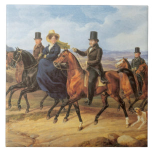 Cavalcade voor Schloss Heiligenberg Tegeltje