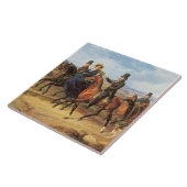 Cavalcade voor Schloss Heiligenberg Tegeltje (Zijkant)