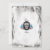 Cavaleras Muerte Crâne et fleuris Invitation (Dos)