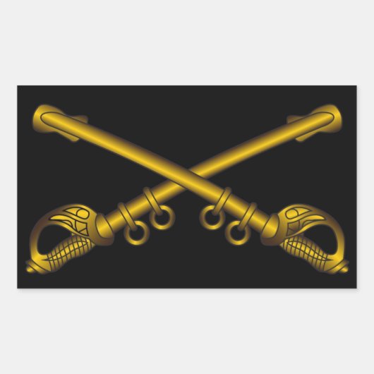 Cavalerie stak Sabres Stickers over (Voorkant)