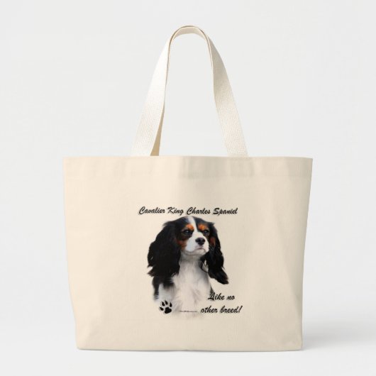Cavalier als geen ander ras grote tote bag (Voorkant)