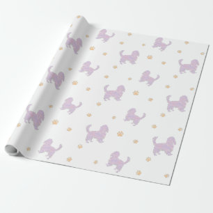Cavalier-cadeauspapier – Minimaal lavendelcadeau Cadeaupapier