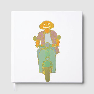 Cavalier Citrouille sur Scooter Menthe