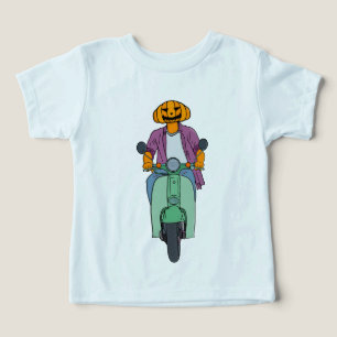 Cavalier Citrouille sur Scooter Menthe
