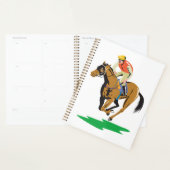 Cavalier de course de chevaux au galop (Devant avec enveloppe)
