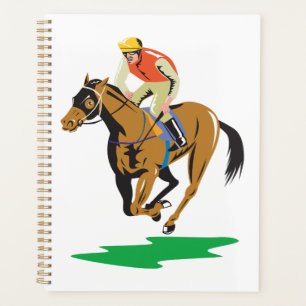 Cavalier de course de chevaux au galop