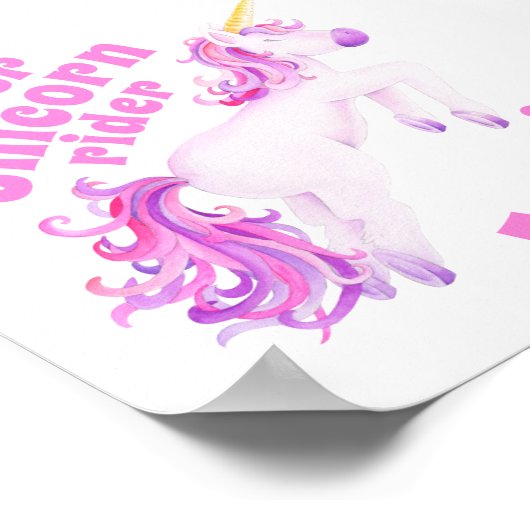 Cavalier de licorne super rose affiche d'art fanta (Coin)