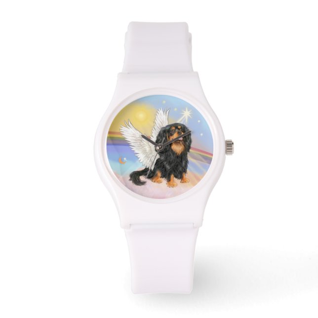 Cavalier Engel (zwart/tan)-(R) Horloge (Voorkant)