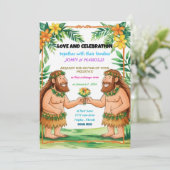 cavalier faire-part de mariage gay (Debout devant)