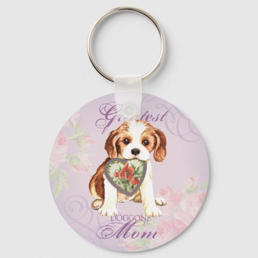 Cavalier Heart mama Sleutelhanger (Voorkant)