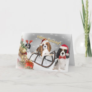 Cavalier heeft een Yappy Kerstmis Feestdagen Kaart
