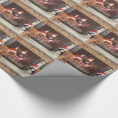 Cavalier Kerst Wrap Cadeaupapier (Hoek)