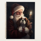 Cavalier King avec le Père Noël Festif Noël (Devant)