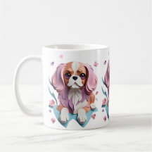 Cavalier King Charles Bloemen Papier Snijkunst