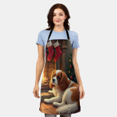 Cavalier King Charles by the Fireplace Christmas Schort (Gedragen)