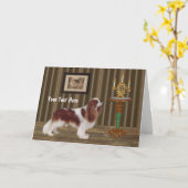 Cavalier King Charles Carte photo d'art (Fleur jaune)