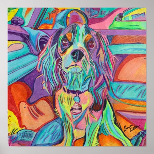Cavalier King Charles Custom Art Print (Voorkant)