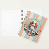 Cavalier King Charles Fleurs Papier Coupe Art (Devant avec enveloppe)