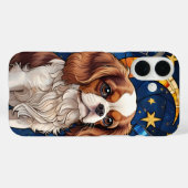 Cavalier King Charles Glas in lood Stars & Moon Case-Mate iPhone Case (Achterkant (horizontaal))