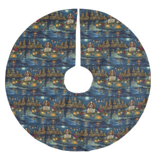 Cavalier King Charles Kerst Feestelijke reis Kerstboom Rok