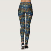 Cavalier King Charles Kerst Feestelijke reis Leggings (Achterkant)