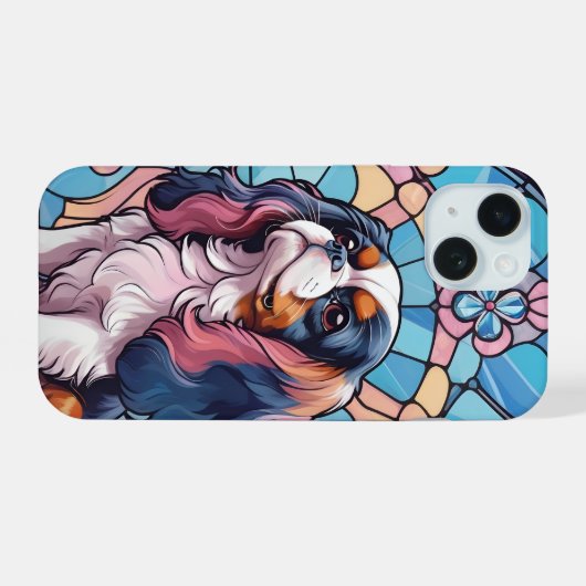 Cavalier King Charles Pastel Couleurs Vitrail (Verso Horizontal)