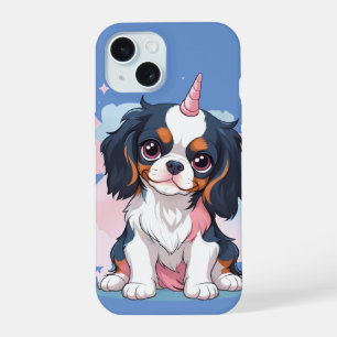 Cavalier King Charles Pastel Eenhoorn iPhone 15 Hoesje