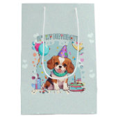 Cavalier King Charles Pastel Het is mijn verjaarda Medium Cadeauzakje (Achterkant)