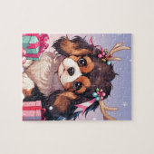 Cavalier King Charles Pastel kerstcadeaus Legpuzzel (Horizontaal)