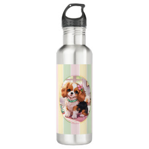 Cavalier King Charles Pastel Lines Cottagecore Waterfles