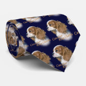 Cavalier King Charles Protrait Apparel Stropdas (Opgerold)