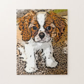 Cavalier King Charles Puppy Jigsaw Puzzle (Vertical)