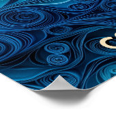 Cavalier King Charles Quilling Art Dog Portret Poster (Hoek)