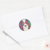 Cavalier King Charles Rainbow Art Sticker (Envelop)