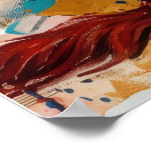 Cavalier King Charles Spaniel Abstracte Kunst Post Poster (Hoek)
