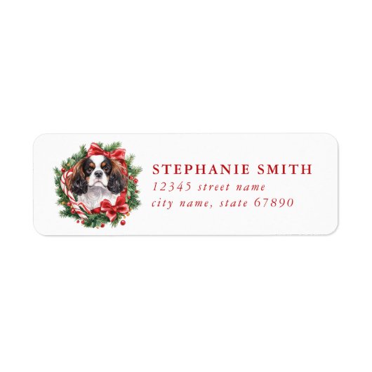 Cavalier King Charles Spaniel Adresetiketten Etiket (Voorkant)