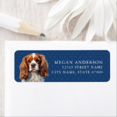 Cavalier King Charles Spaniel Adresetiketten Etiket (Insitu)