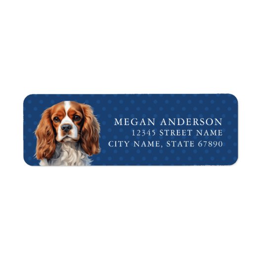 Cavalier King Charles Spaniel Adresetiketten Etiket (Voorkant)